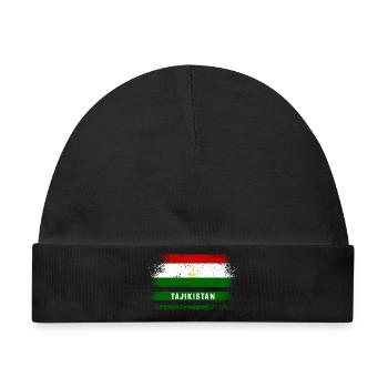Tadschikistan Vintage Flagge - Baby Premium Organic Mütze - Schwarz - Vorne