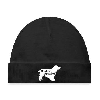 Cocker Spaniel - Baby Premium Organic Mütze - Schwarz - Vorne