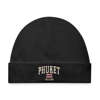 Phuket Thailand Vintage-Logo - Baby Premium Organic Mütze - Schwarz - Vorne