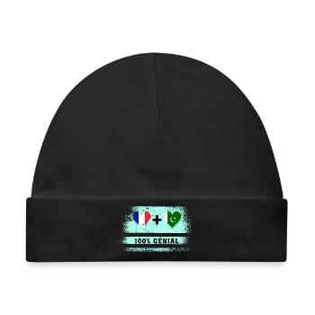 Flagge von Frankreich und Pakistan 100% genial - Baby Premium Organic Mütze - Schwarz - Vorne