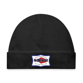 Norway Sport Fishing Adventure Heilbutt - Baby Premium Organic Mütze - Schwarz - Vorne