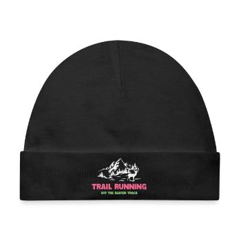 Trailrunning - abseits der ausgetretenen Pfade - Baby Premium Organic Mütze - Schwarz - Vorne