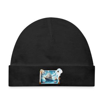 Nautische Segelreise - Baby Premium Organic Mütze - Schwarz - Vorne