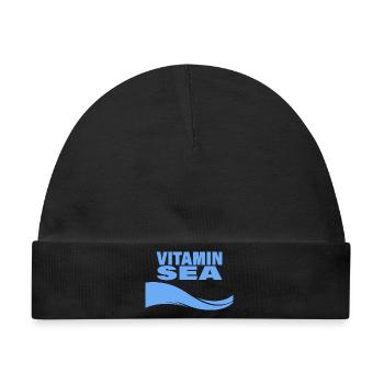 VITAMIN SEA - Baby Premium Organic Mütze - Schwarz - Vorne