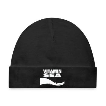 VITAMIN SEA - Baby Premium Organic Mütze - Schwarz - Vorne