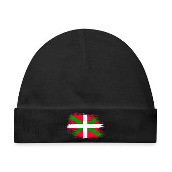 Baskische Flagge used - Baby Premium Organic Mütze - Schwarz - Vorne