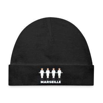 Marseille - Baby Premium Organic Mütze - Schwarz - Vorne