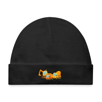 Baustelle - Baby Premium Organic Mütze - Schwarz - Vorne