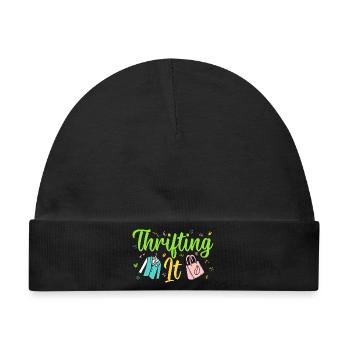 Thrift Shopper Thrifting It Thrift Store - Baby Premium Organic Mütze - Schwarz - Vorne