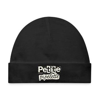 Humor Petite Pipelette Gesprächiges Mädchen - Baby Premium Organic Mütze - Schwarz - Vorne