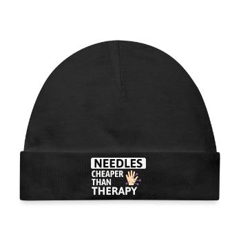 Nadeln günstiger als Therapie-Akupunkteur - Baby Premium Organic Mütze - Schwarz - Vorne