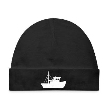 Fischkutter Boot Nordsee Vektor - Baby Premium Organic Mütze - Schwarz - Vorne