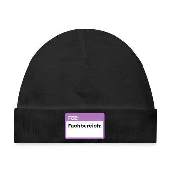 Fachbereich Schild Lila - Baby Premium Organic Mütze - Schwarz - Vorne