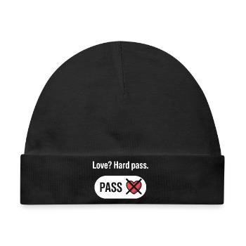 Anti-Valentins-Liebe? Harter Pass Lustiges Design - Baby Premium Organic Mütze - Schwarz - Vorne