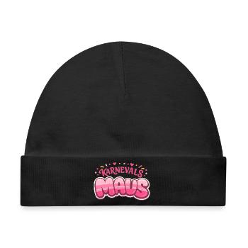 Karnevalsmaus Köln – Kölner Karneval - Baby Premium Organic Mütze - Schwarz - Vorne