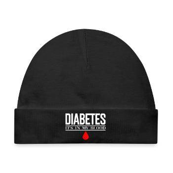 Diabetes-Blutlinienabfall-Grafik - Baby Premium Organic Mütze - Schwarz - Vorne