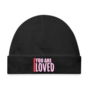 You Are Loved No Matter How You Feel Mitgefühl - Baby Premium Organic Mütze - Schwarz - Vorne