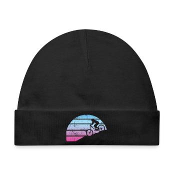Fahhrrad Sunset - Baby Premium Organic Mütze - Schwarz - Vorne