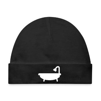 Badewanne - Baby Premium Organic Mütze - Schwarz - Vorne