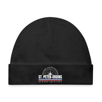 St. Peter-Ording  - Baby Premium Organic Mütze - Schwarz - Vorne