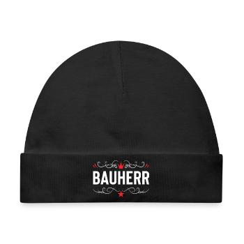 Bauherr Haus Bau - Baby Premium Organic Mütze - Schwarz - Vorne