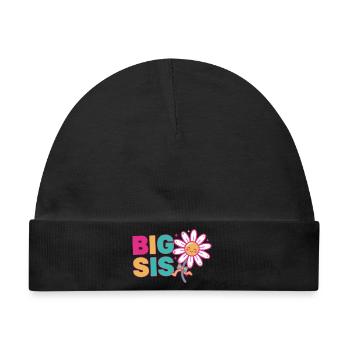 Geschlechterenthüllung BIG SIS Big Sister Babyparty - Baby Premium Organic Mütze - Schwarz - Vorne