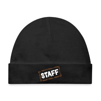 staff - Baby Premium Organic Mütze - Schwarz - Vorne