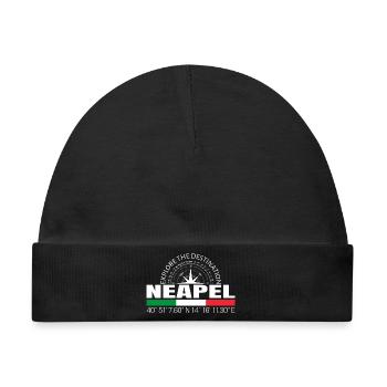 Neapel - Baby Premium Organic Mütze - Schwarz - Vorne