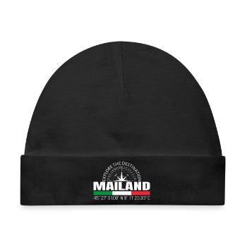 Mailand - Baby Premium Organic Mütze - Schwarz - Vorne