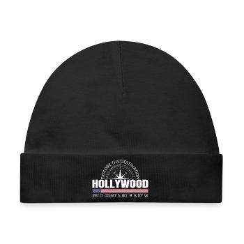 Hollywood - Baby Premium Organic Mütze - Schwarz - Vorne