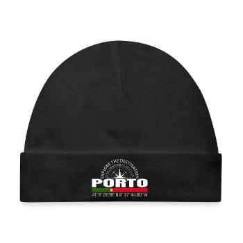 Porto - Baby Premium Organic Mütze - Schwarz - Vorne