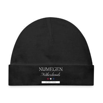 Nijmegen Niederlande Souvenir – Reise minimalist - Baby Premium Organic Mütze - Schwarz - Vorne