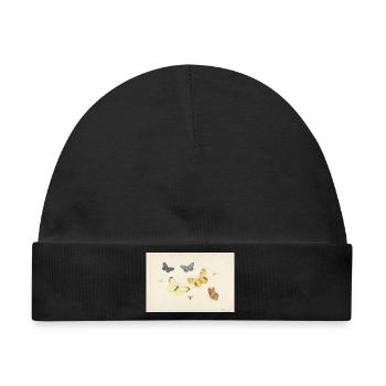 Sheet_of_Studies_with_Five_Butterflies - Baby Premium Organic Mütze - Schwarz - Vorne