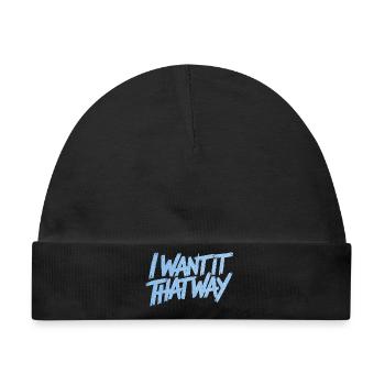 I Want It That Way - Backstreet (Glitzer) - Baby Premium Organic Mütze - Schwarz - Vorne