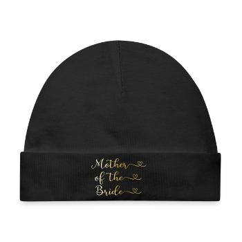 Mutter der Braut goldene Typografie mit Herz - Baby Premium Organic Mütze - Schwarz - Vorne