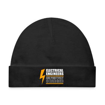 Elektroingenieur Elektriker Elektrotechnik - Baby Premium Organic Mütze - Schwarz - Vorne