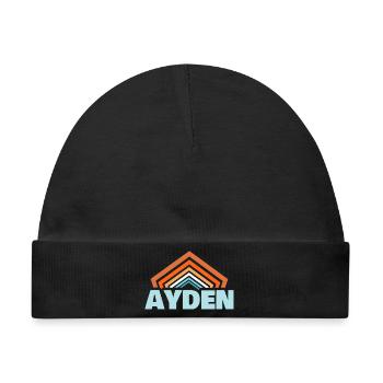 Ayden - Baby Premium Organic Mütze - Schwarz - Vorne