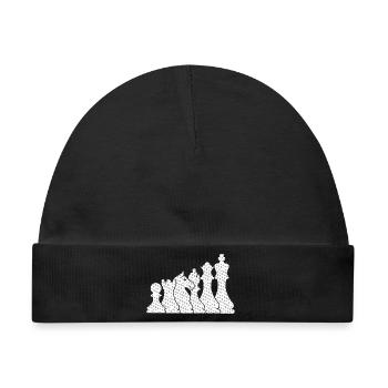 Schach Design Mit Schachfiguren Für Schachspieler - Baby Premium Organic Mütze - Schwarz - Vorne