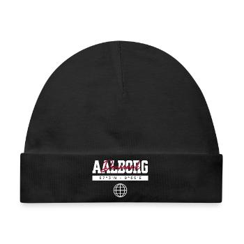 Aalborg Dänemark Koordinaten Reise Souvenir - Baby Premium Organic Mütze - Schwarz - Vorne