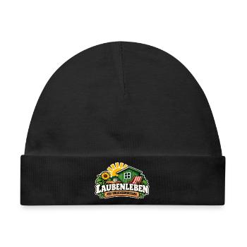 Laubenleben Wochenendfreuden - Baby Premium Organic Mütze - Schwarz - Vorne