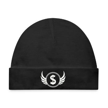 Flügel-Dollar Symbol - Baby Premium Organic Mütze - Schwarz - Vorne
