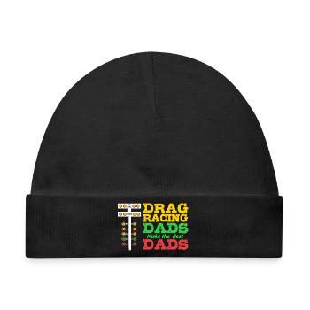 Drag Race Vater Papa Dad - Baby Premium Organic Mütze - Schwarz - Vorne