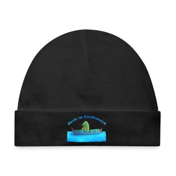 Hecht im Karpfenteich - Baby Premium Organic Mütze - Schwarz - Vorne
