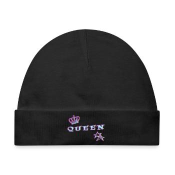 Queen - Baby Premium Organic Mütze - Schwarz - Vorne