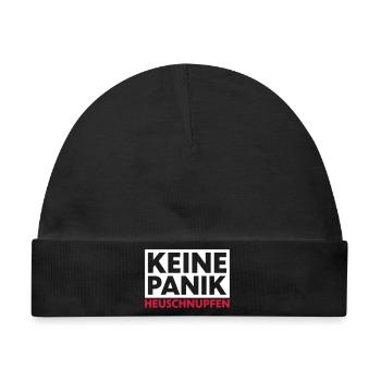 Keine Panik Heuschnupfen - Baby Premium Organic Mütze - Schwarz - Vorne