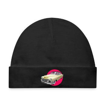 youngtimer auto liebe cadi chevy retro car oldtime - Baby Premium Organic Mütze - Schwarz - Vorne