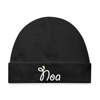 Noa - Baby Premium Organic Mütze - Schwarz - Vorne