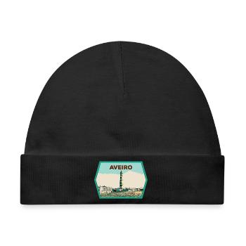 Leuchtturm der Lagune von Aveiro Originalabbildung - Baby Premium Organic Mütze - Schwarz - Vorne