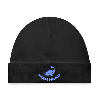 FISH HEAD - Baby Premium Organic Mütze - Schwarz - Vorne