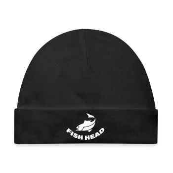 FISH HEAD - Baby Premium Organic Mütze - Schwarz - Vorne